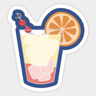 Tequila Sunrise Cocktail Sticker